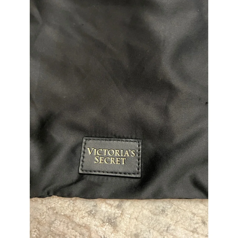 Victoria's Secret Satin Drawstring Bags - Black & beige - Set of‎ 2